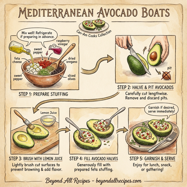 Mediterranean Avocado Boats instructions