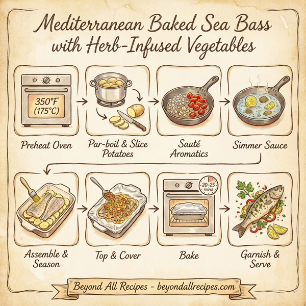 Mediterranean Baked Sea Bass with Herb-Infused Vegetables instructions
