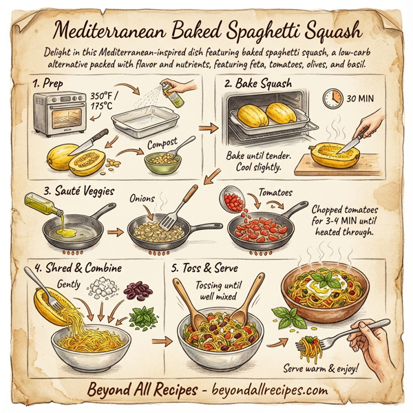 Mediterranean Baked Spaghetti Squash instructions