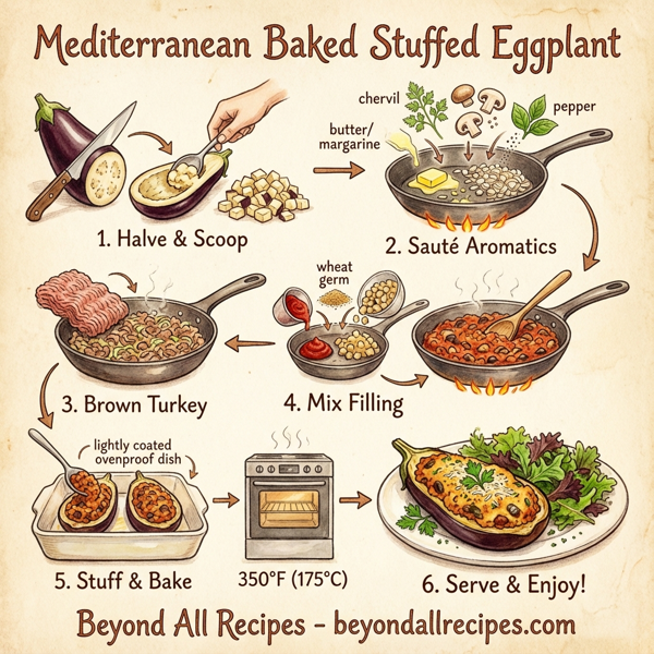 Mediterranean Baked Stuffed Eggplant instructions