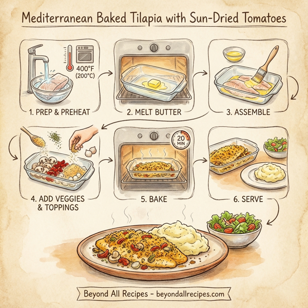 Mediterranean Baked Tilapia with Sun-Dried Tomatoes instructions