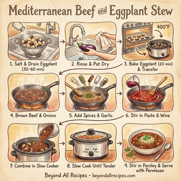 Mediterranean Beef and Eggplant Stew instructions