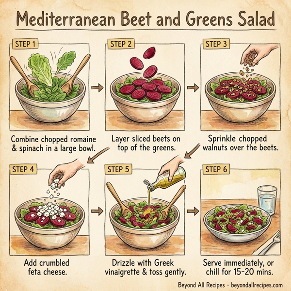 Mediterranean Beet and Greens Salad instructions