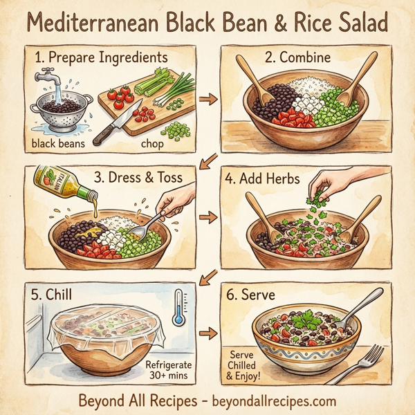 Mediterranean Black Bean & Rice Salad instructions
