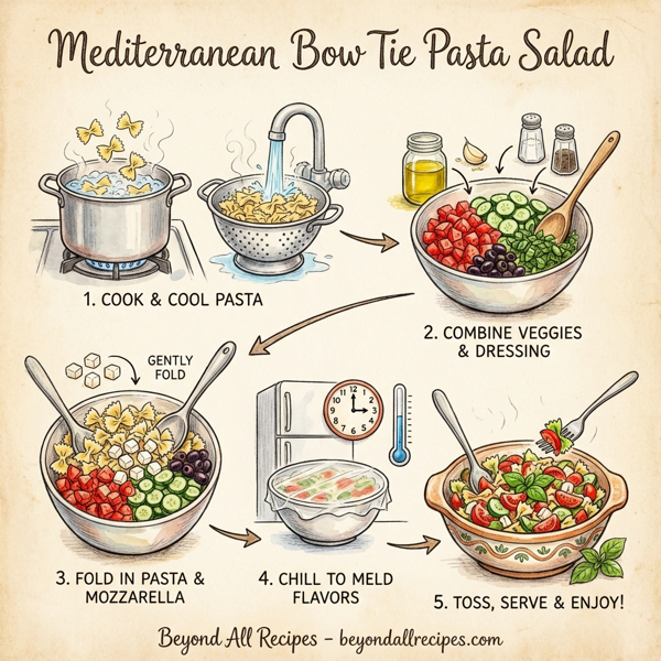 Mediterranean Bow Tie Pasta Salad instructions