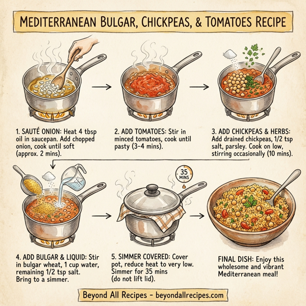 Mediterranean Bulgar, Chickpeas, & Tomatoes instructions