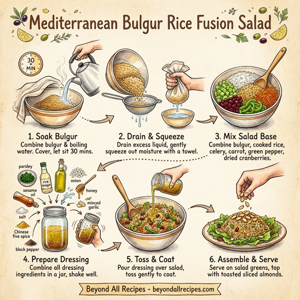 Mediterranean Bulgur Rice Fusion Salad instructions
