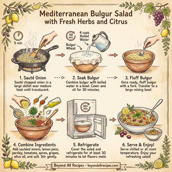 Mediterranean Bulgur Salad with Fresh Herbs and Citrus instructions