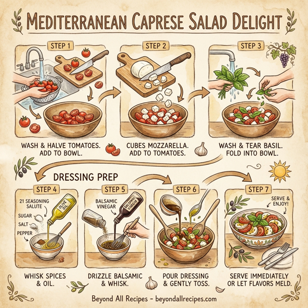 Mediterranean Caprese Salad Delight instructions