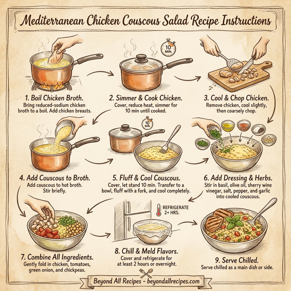 Mediterranean Chicken Couscous Salad instructions
