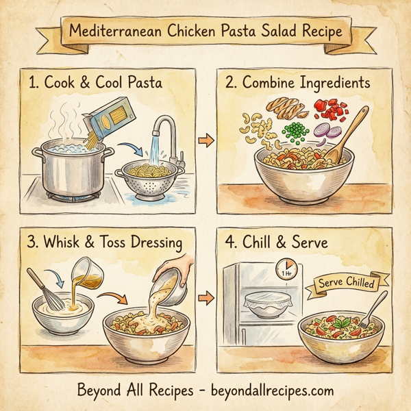 Mediterranean Chicken Pasta Salad instructions
