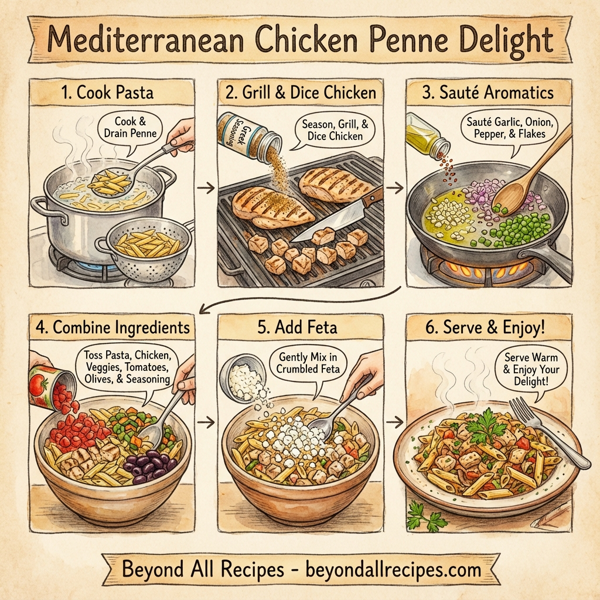 Mediterranean Chicken Penne Delight instructions