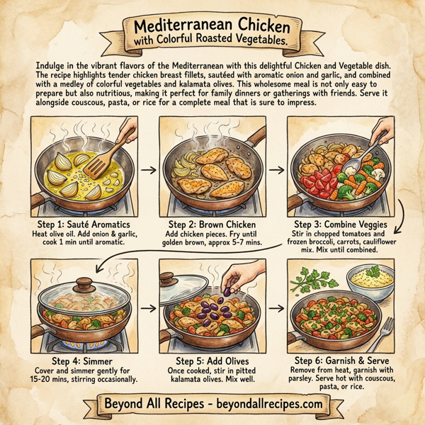 Mediterranean Chicken with Colorful Roasted Vegetables instructions