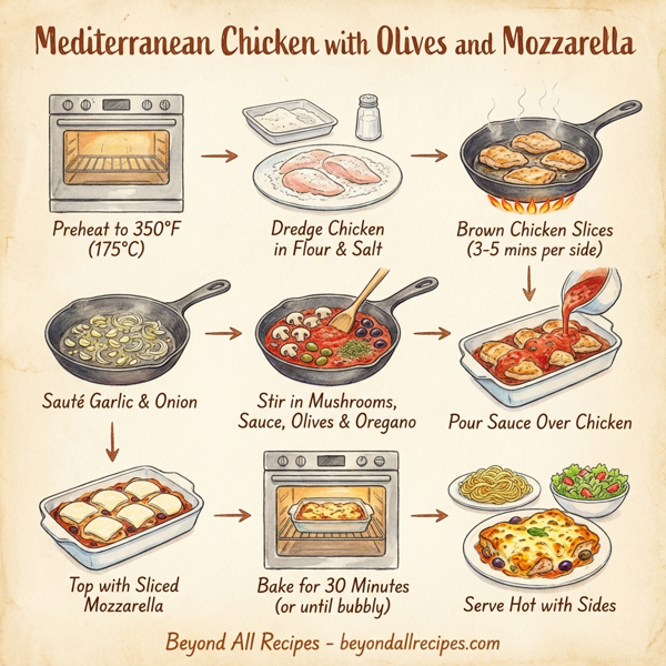 Mediterranean Chicken with Olives and Mozzarella instructions