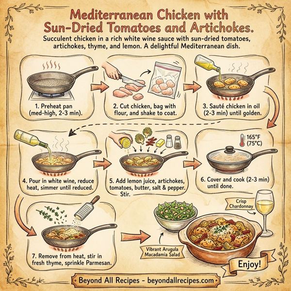 Mediterranean Chicken with Sun-Dried Tomatoes and Artichokes instructions