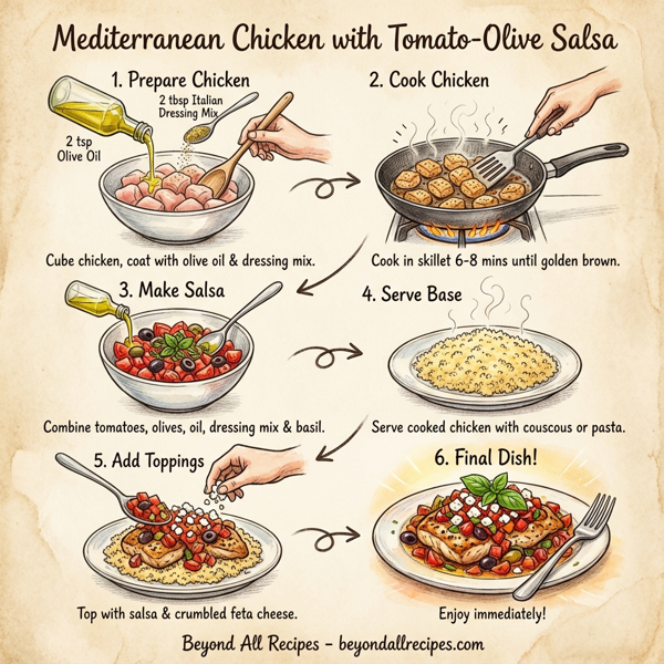 Mediterranean Chicken with Tomato-Olive Salsa instructions