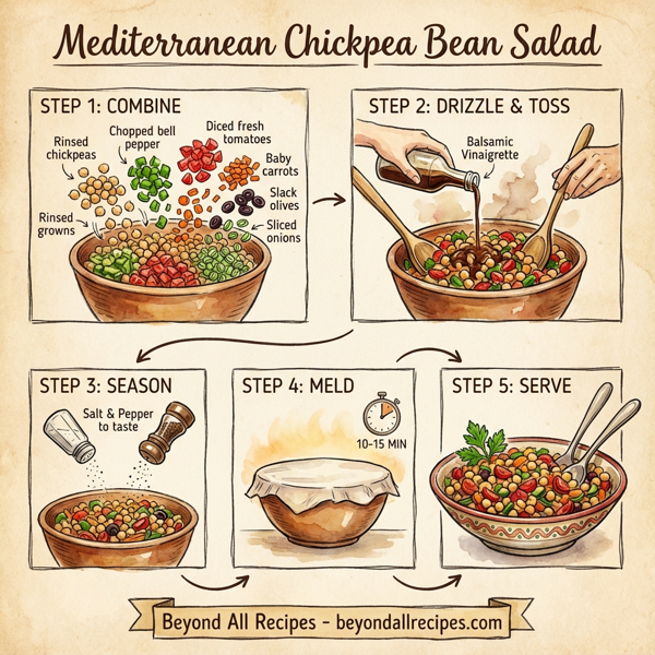 Mediterranean Chickpea Bean Salad instructions