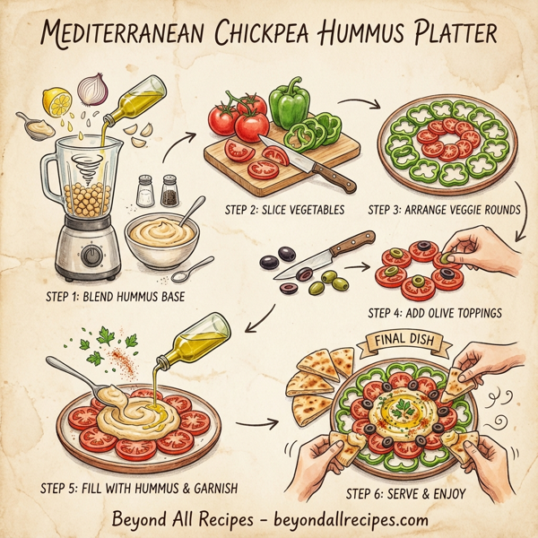 Mediterranean Chickpea Hummus Platter instructions