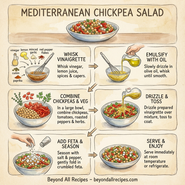 Mediterranean Chickpea Salad with Cumin Vinaigrette instructions