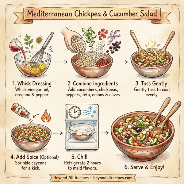 Mediterranean Chickpea & Cucumber Salad instructions