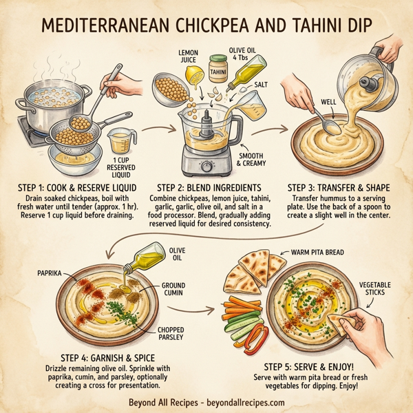 Mediterranean Chickpea and Tahini Dip instructions