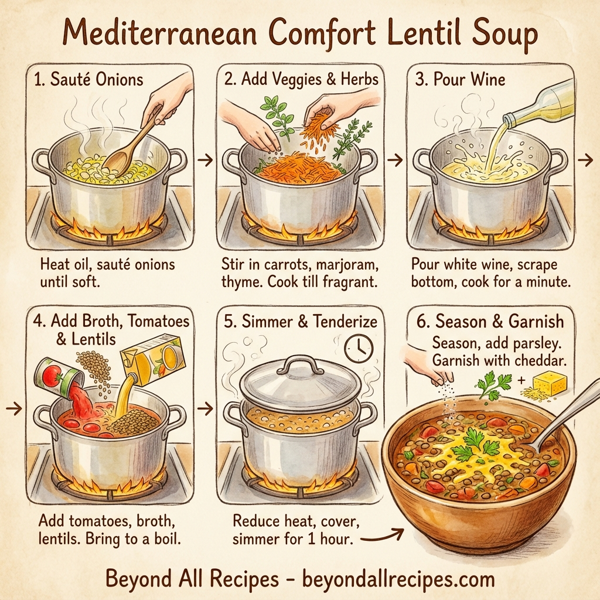 Mediterranean Comfort Lentil Soup instructions
