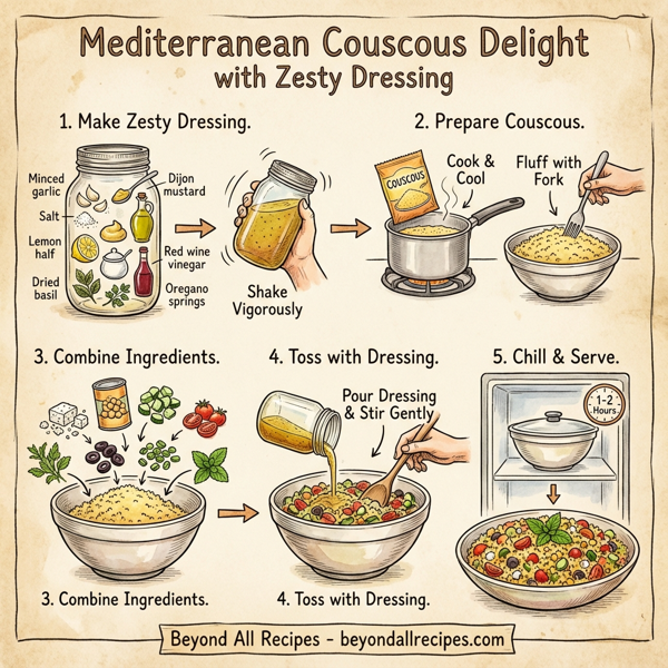 Mediterranean Couscous Delight with Zesty Dressing instructions