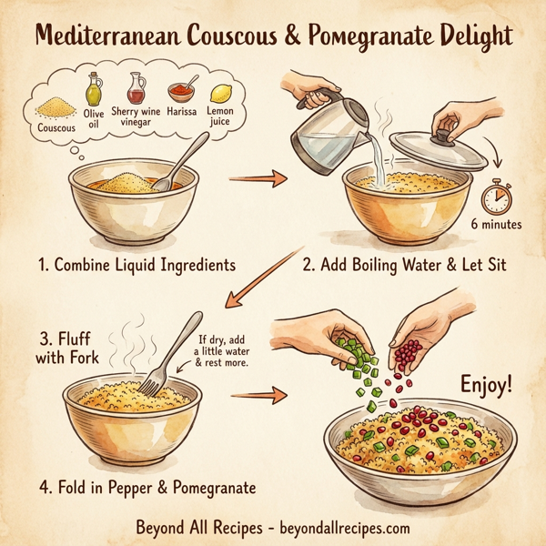Mediterranean Couscous & Pomegranate Delight instructions