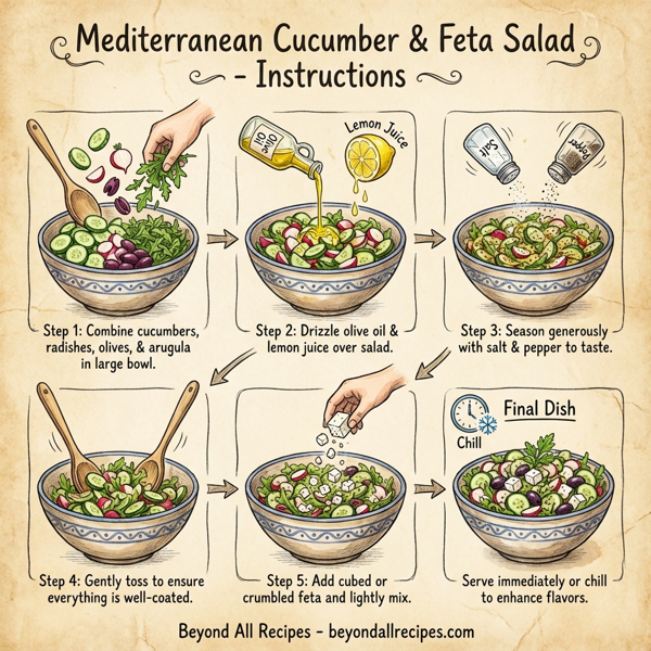 Mediterranean Cucumber & Feta Salad instructions