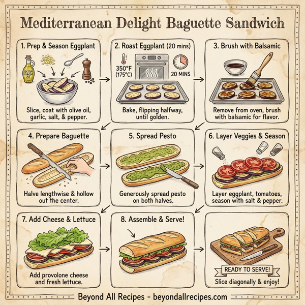 Mediterranean Delight Baguette Sandwich instructions