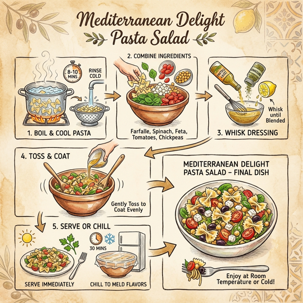 Mediterranean Delight Pasta Salad instructions