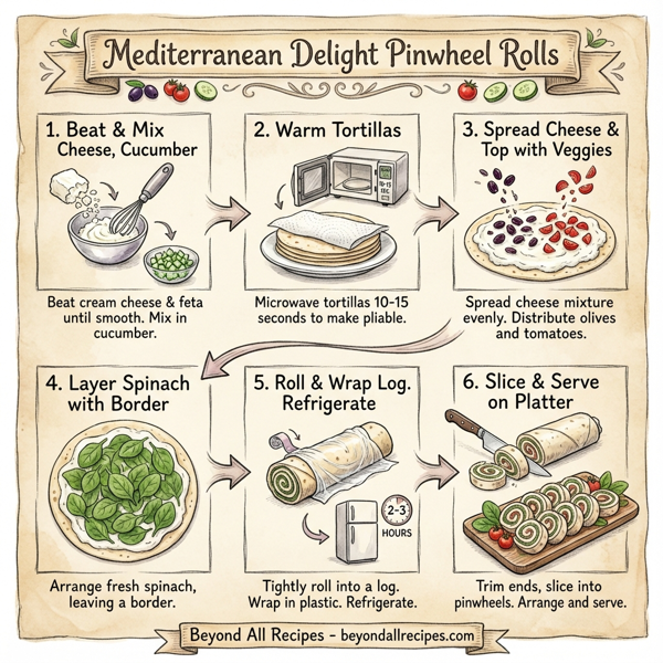 Mediterranean Delight Pinwheel Rolls instructions
