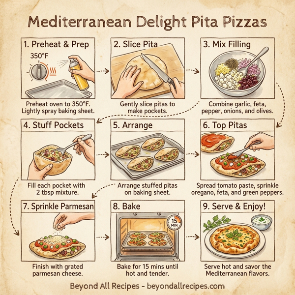 Mediterranean Delight Pita Pizzas instructions