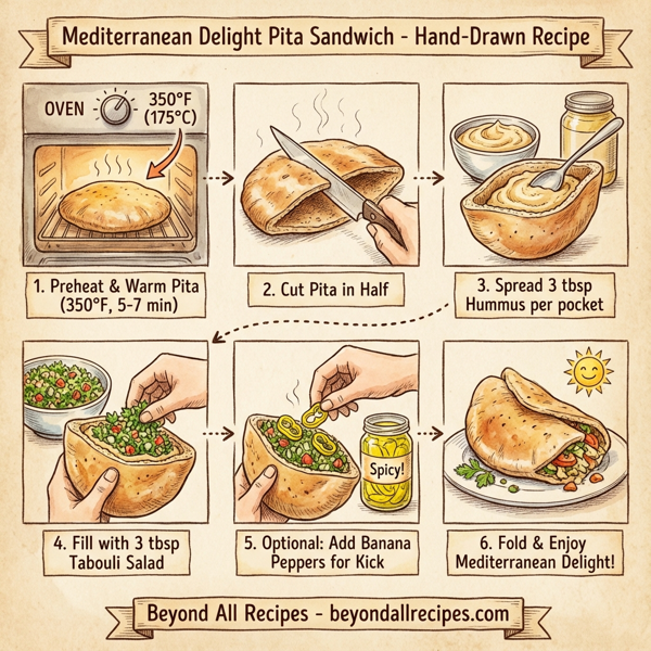 Mediterranean Delight Pita Sandwich instructions