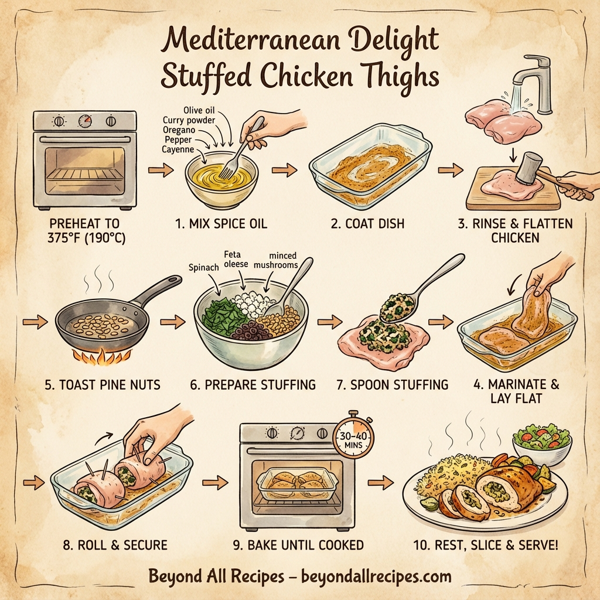 Mediterranean Delight Stuffed Chicken Thighs instructions