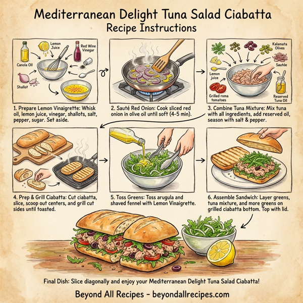 Mediterranean Delight Tuna Salad Ciabatta instructions