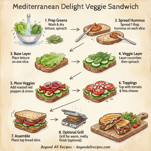 Mediterranean Delight Veggie Sandwich instructions