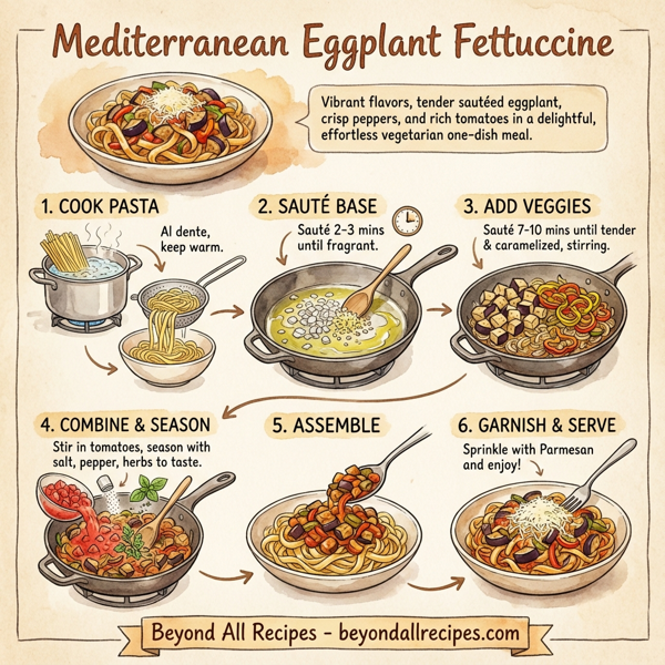 Mediterranean Eggplant Fettuccine instructions