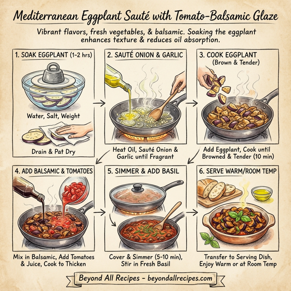 Mediterranean Eggplant Sauté with Tomato-Balsamic Glaze instructions