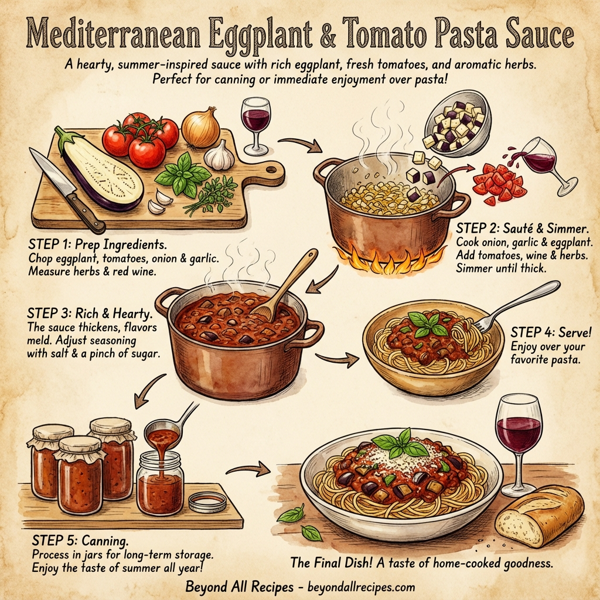 Mediterranean Eggplant and Tomato Pasta Sauce instructions