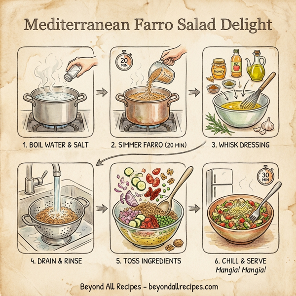 Mediterranean Farro Salad Delight instructions