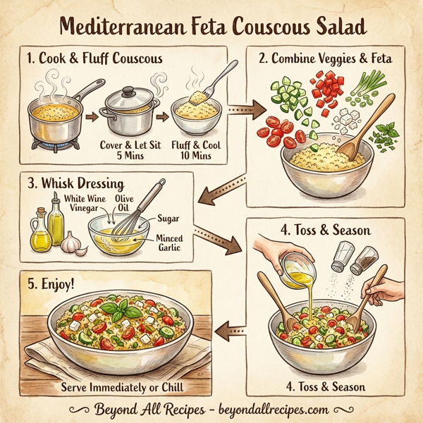 Mediterranean Feta Couscous Salad instructions