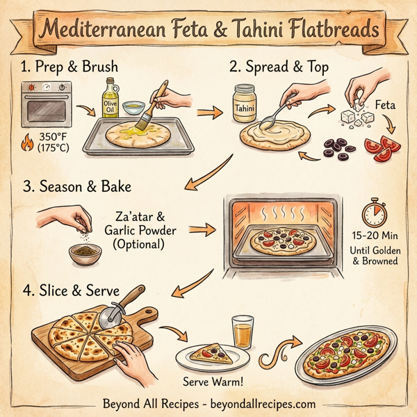 Mediterranean Feta & Tahini Flatbreads instructions