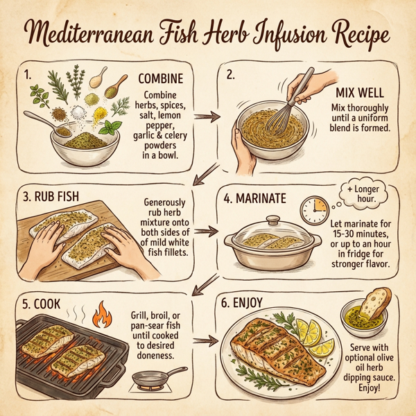 Mediterranean Fish Herb Infusion instructions