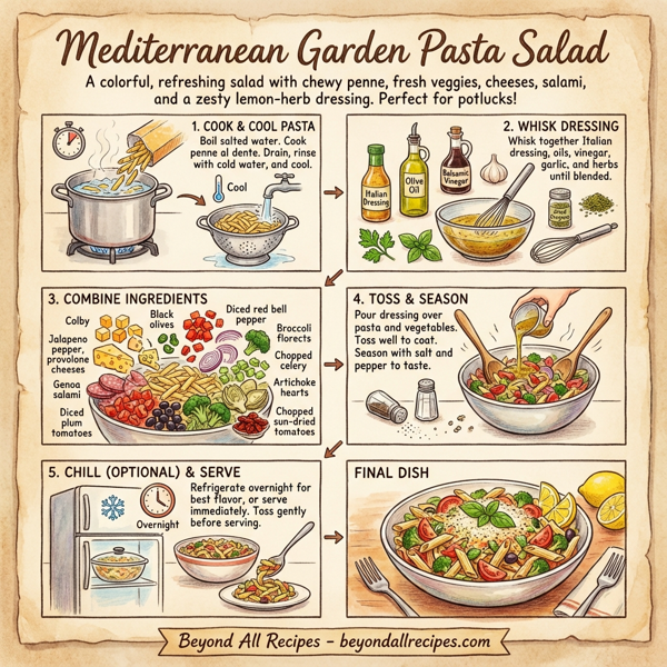 Mediterranean Garden Pasta Salad instructions