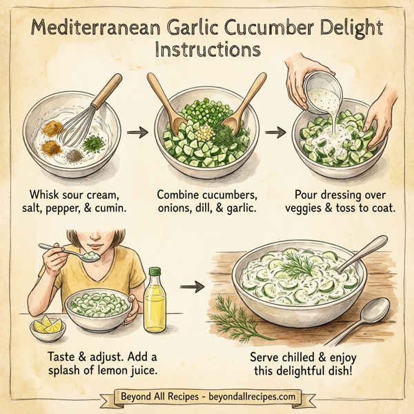 Mediterranean Garlic Cucumber Delight instructions