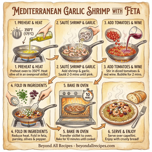 Mediterranean Garlic Shrimp with Feta instructions