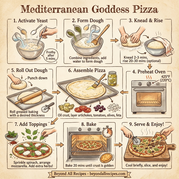 Mediterranean Goddess Pizza instructions