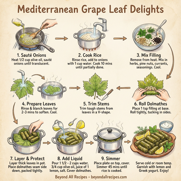 Mediterranean Grape Leaf Delights instructions