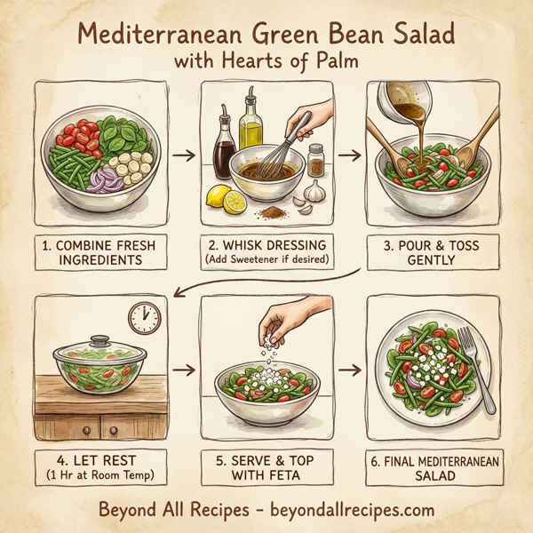 Mediterranean Green Bean Salad with Hearts of Palm instructions